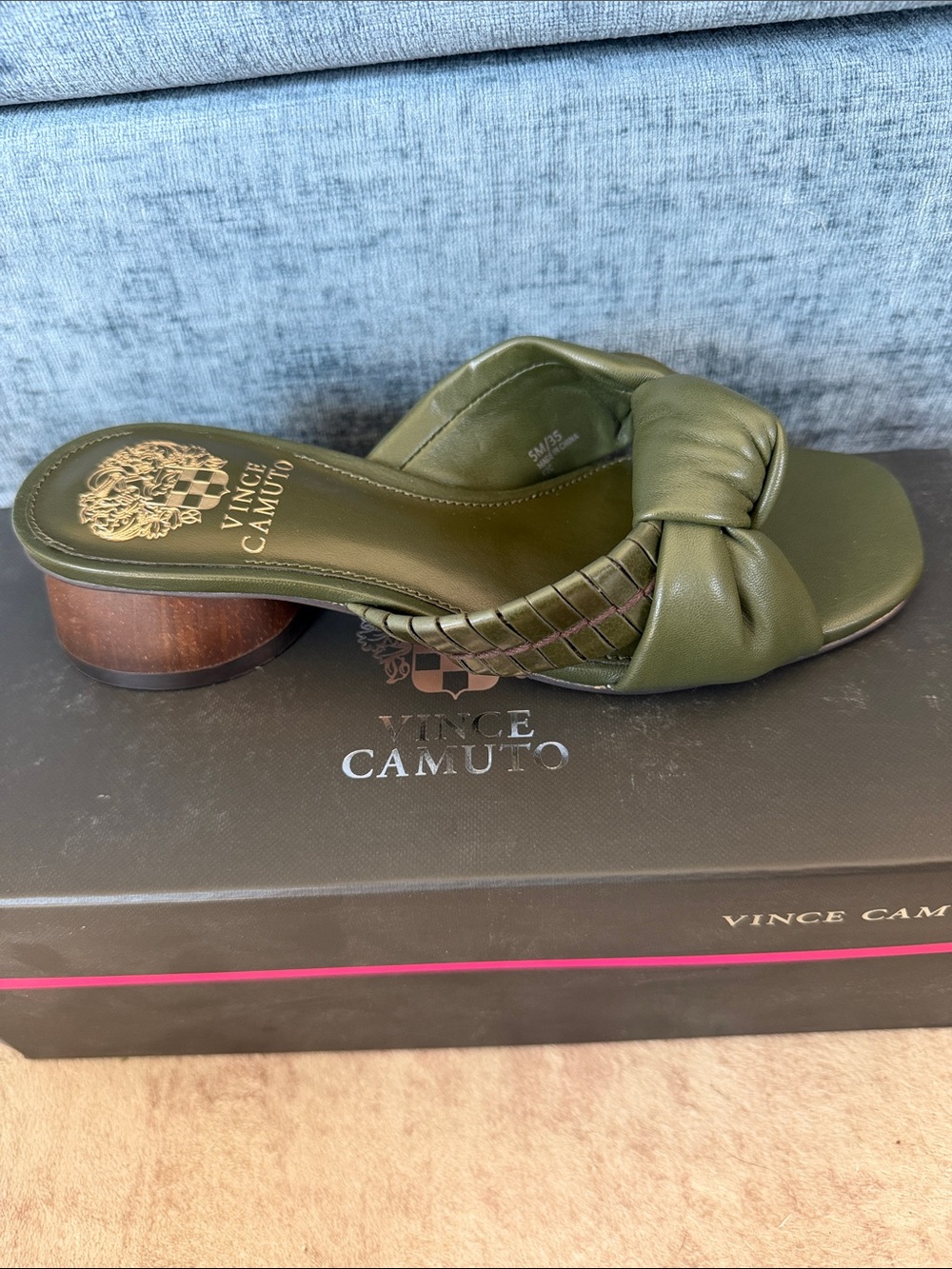 Vince Camuto Leana Olive Twist Knot Slide Mule